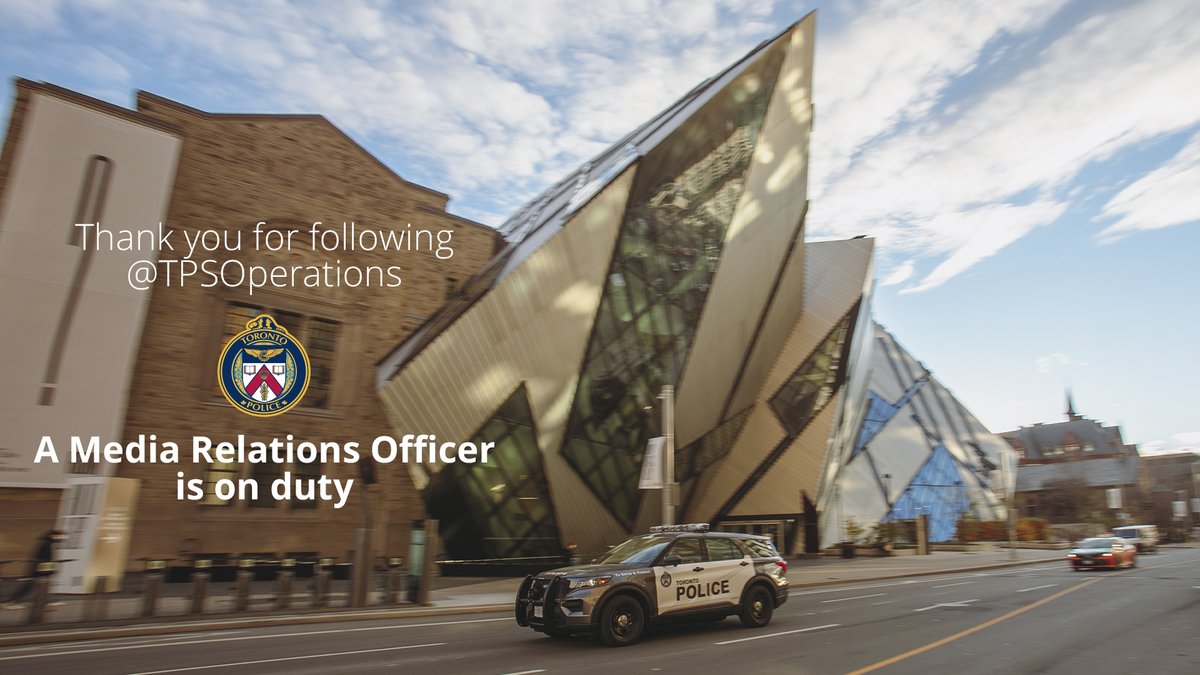 Good morning #Toronto! Constable Cindy Chung, @TPSCindy is now on duty and will provide today's police news. ^sc