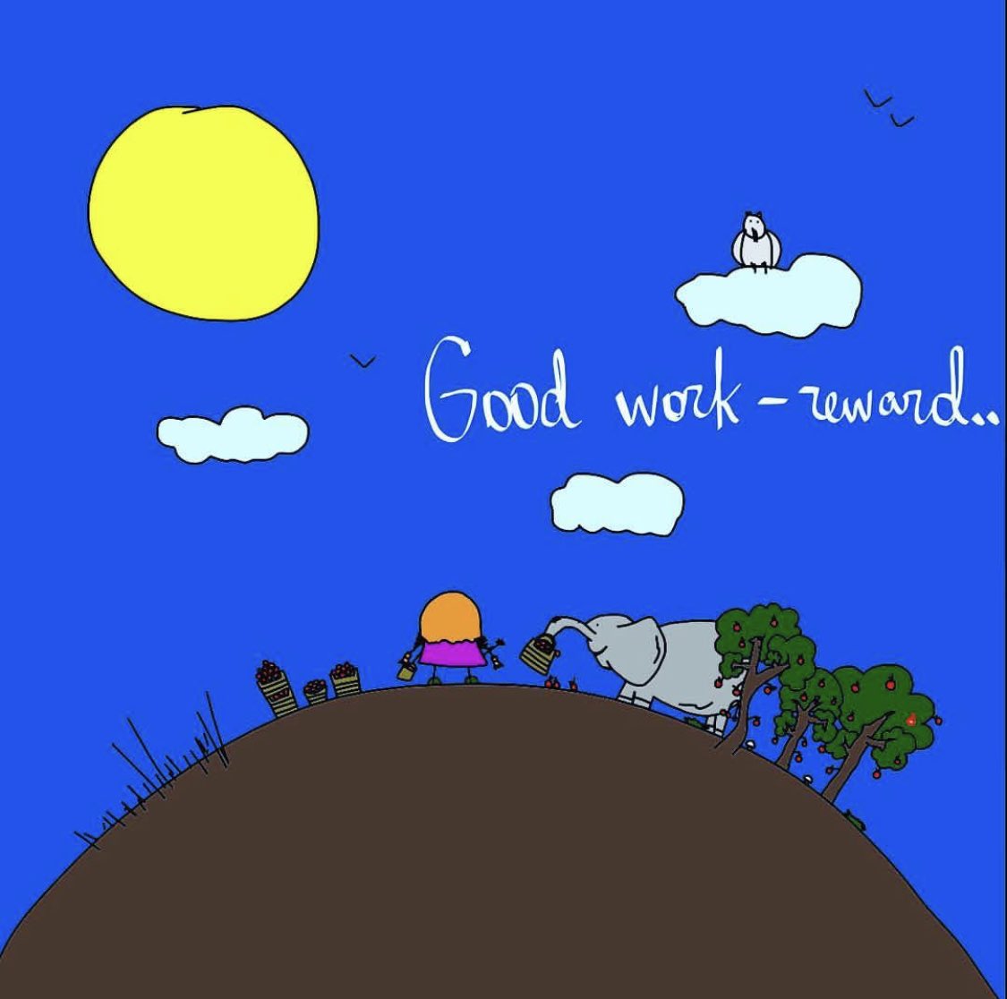 AKrasowsky's tweet photo. 0045 “Good work - reward”

Who if not Stella &amp; Elephant will harvest ripe fruit.
Who, if not you, will do your work for you

#rocketstory #stellaandelephant #antonvasyliev #оо44 #stella #elephant #goodworkreward #nftart #nft #nftcollection #nftartist #reward #good #work #NFTs https://t.co/jrOOAQNgmN