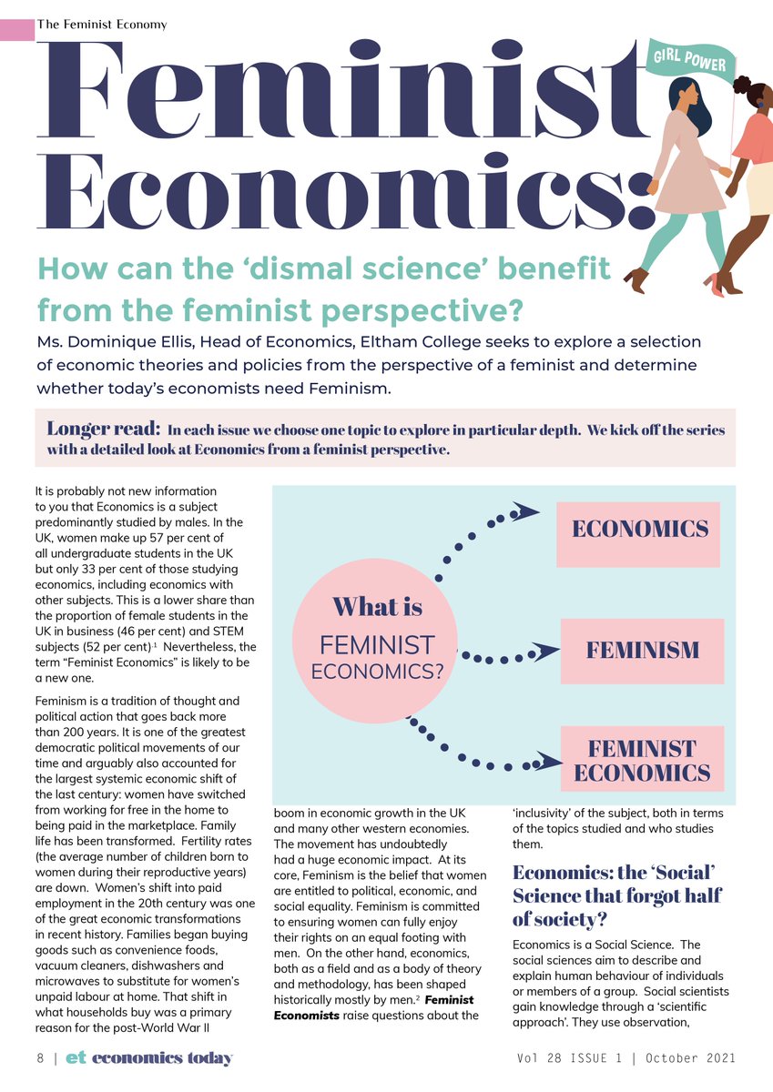 Economics today supports greater diversity in our subject including excellent work of <a href="/EconObservatory/">Economics Observatory</a> <a href="/DiscoverEcon/">Discover Economics</a> <a href="/MrWillHaines/">Will Haines</a> @EconomicsinTen 

<a href="/EconomicsEllis/">Dominique Ellis</a> offered a hugely important contribution to the field in ET and it's just gone open access!

economicsfactorybookstore.co.uk/product/femini…