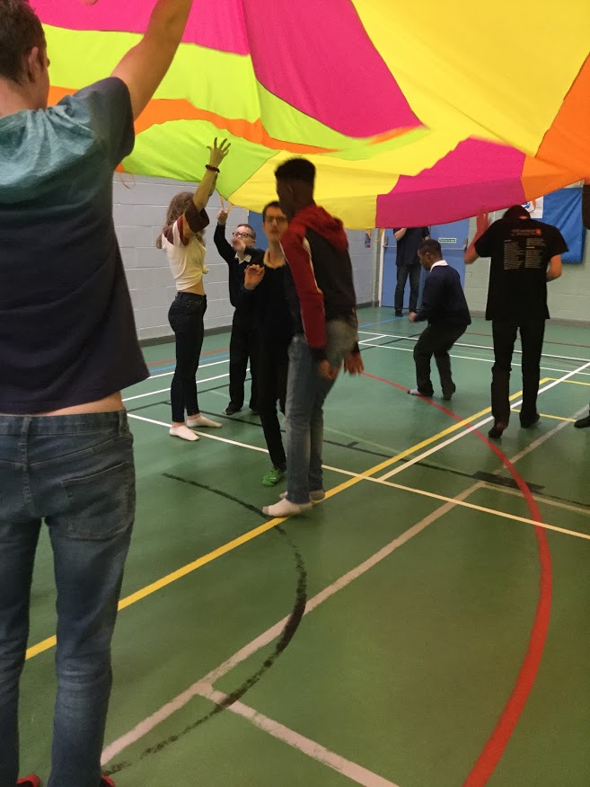 Welcome to pupils from Clifton Hill SLD School for the weekly games session with Caterham L6. Everyone's highlight - and everyone is learning. @Caterham_School #powerofpartnerships #schoolstogether