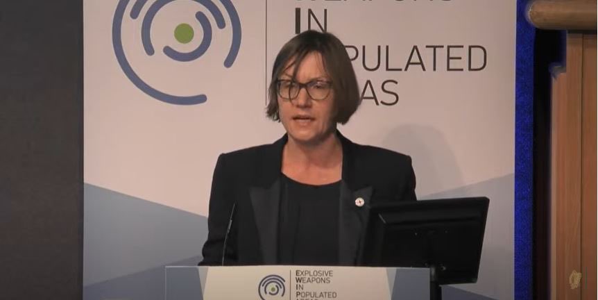 AnnaMarie O Carroll (@aocarroll) on Twitter photo “Today we mark the achievement, but tomorrow we must work harder to put these important commitments into action”.
“We owe this to the innumerable victims of urban warfare & to our common humanity” says <a href="/ICRCPresident/">Mirjana Spoljaric (Archive)</a> in her opening remarks.
#EWIPADublin “Today we mark the achievement, but tomorrow we must work harder to put these important commitments into action”.
“We owe this to the innumerable victims of urban warfare & to our common humanity” says <a href="/ICRCPresident/">Mirjana Spoljaric (Archive)</a> in her opening remarks.
#EWIPADublin