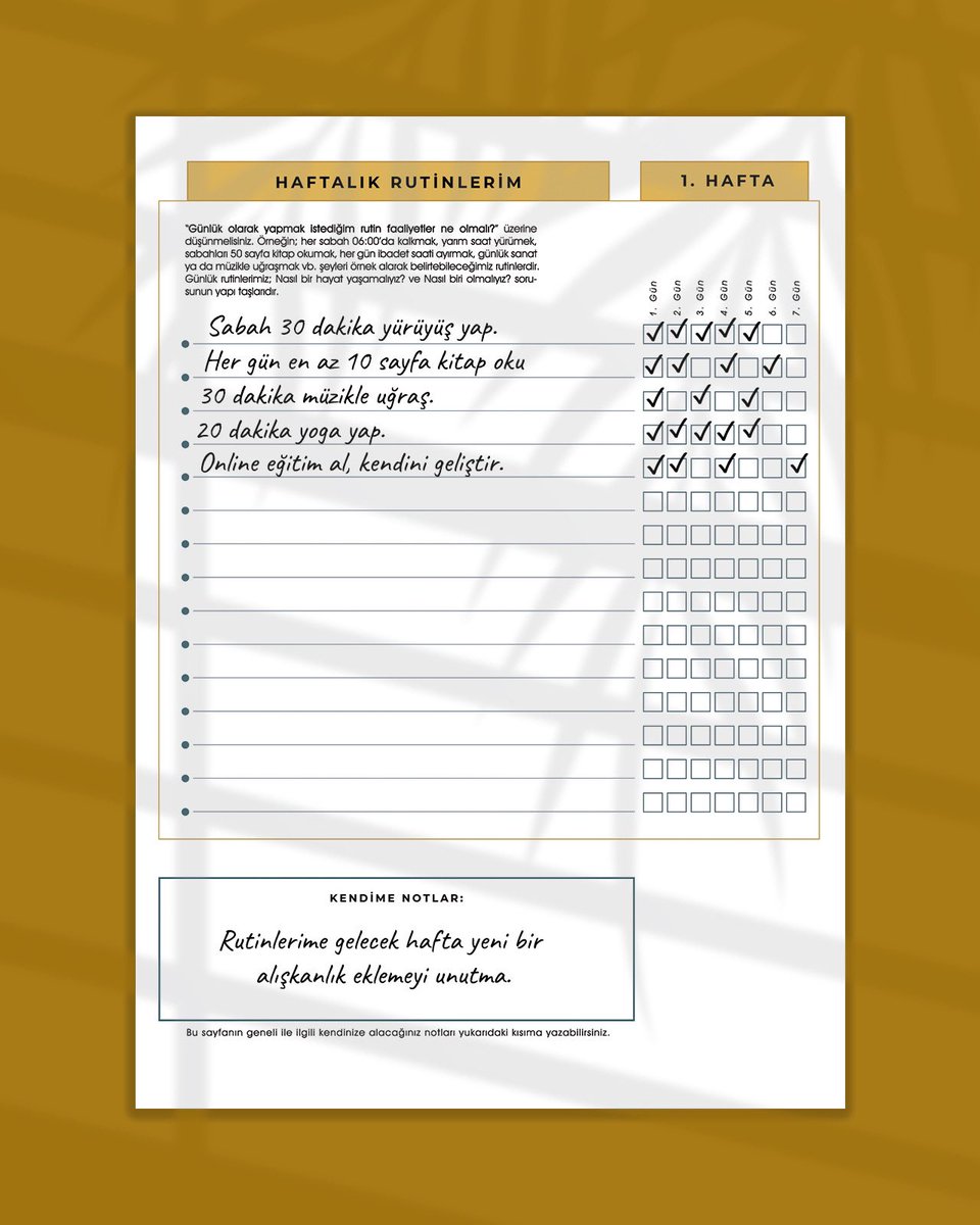 Sizin haftalık en önemli rutininiz nedir? 🤔