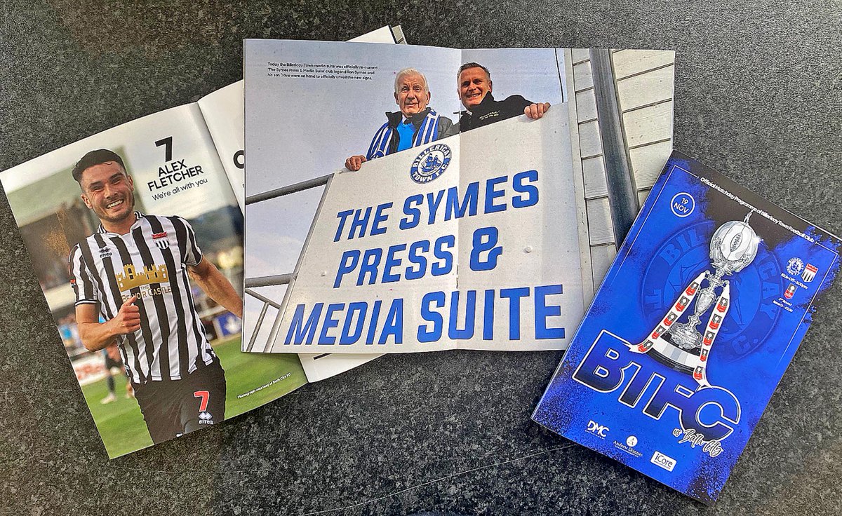 Billericay Town FC (@btfc) on Twitter photo The programmes for tomorrow's match vs <a href="/BathCity_FC/">Bath City FC</a> have arrived. We are having a minute's applause for Alex Fletcher in the 7th minute of the match plus an official Symes Press/Media opening at approx 2.15pm with Ron cutting the ribbon in person. #BTFC #ACommunityClub The programmes for tomorrow's match vs <a href="/BathCity_FC/">Bath City FC</a> have arrived. We are having a minute's applause for Alex Fletcher in the 7th minute of the match plus an official Symes Press/Media opening at approx 2.15pm with Ron cutting the ribbon in person. #BTFC #ACommunityClub