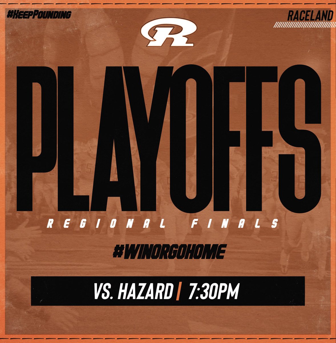 racelandramsfb's tweet photo. 🚨GAMEDAY🚨 
🏆 Region Final 
⚔️ @football_hazard    
🏟 Ram Stadium              
🎽 🟠🟠
⏰ 7:30
📻 @KoolHitsSports 
📺 KoolTV 
📱 @CollierSZLive

#KeepPounding https://t.co/7qPhPW7YdY