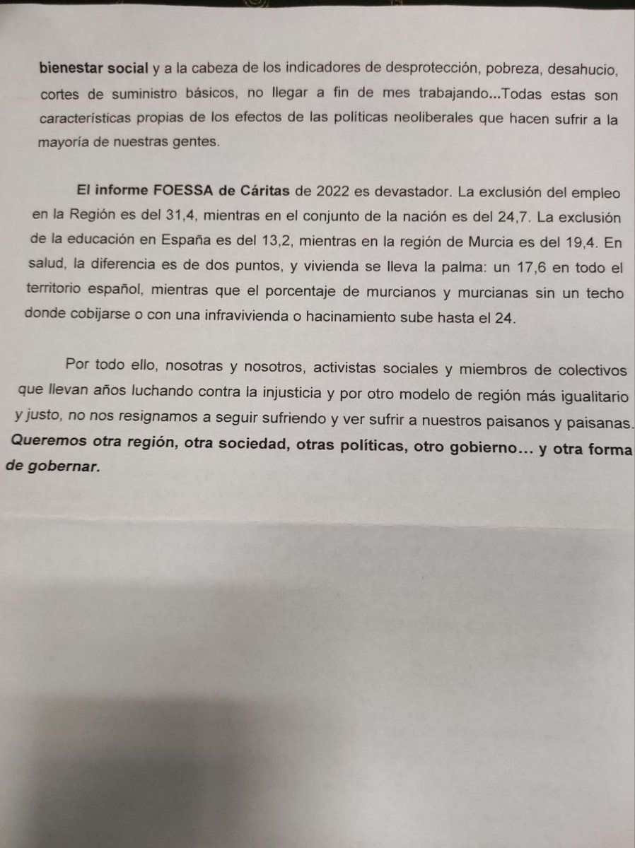 MariaMarinMart's tweet photo. Hoy me he reunido con @rm_plan y @Marcha_RM 👇

Apoyamos todas las propuestas de la plataforma para la mayoría social de nuestra Región y por la garantía de nuestros derechos. Siempre al lado de los colectivos, apoyando para ensanchar la participación https://t.co/VJ1jhfYgCQ
