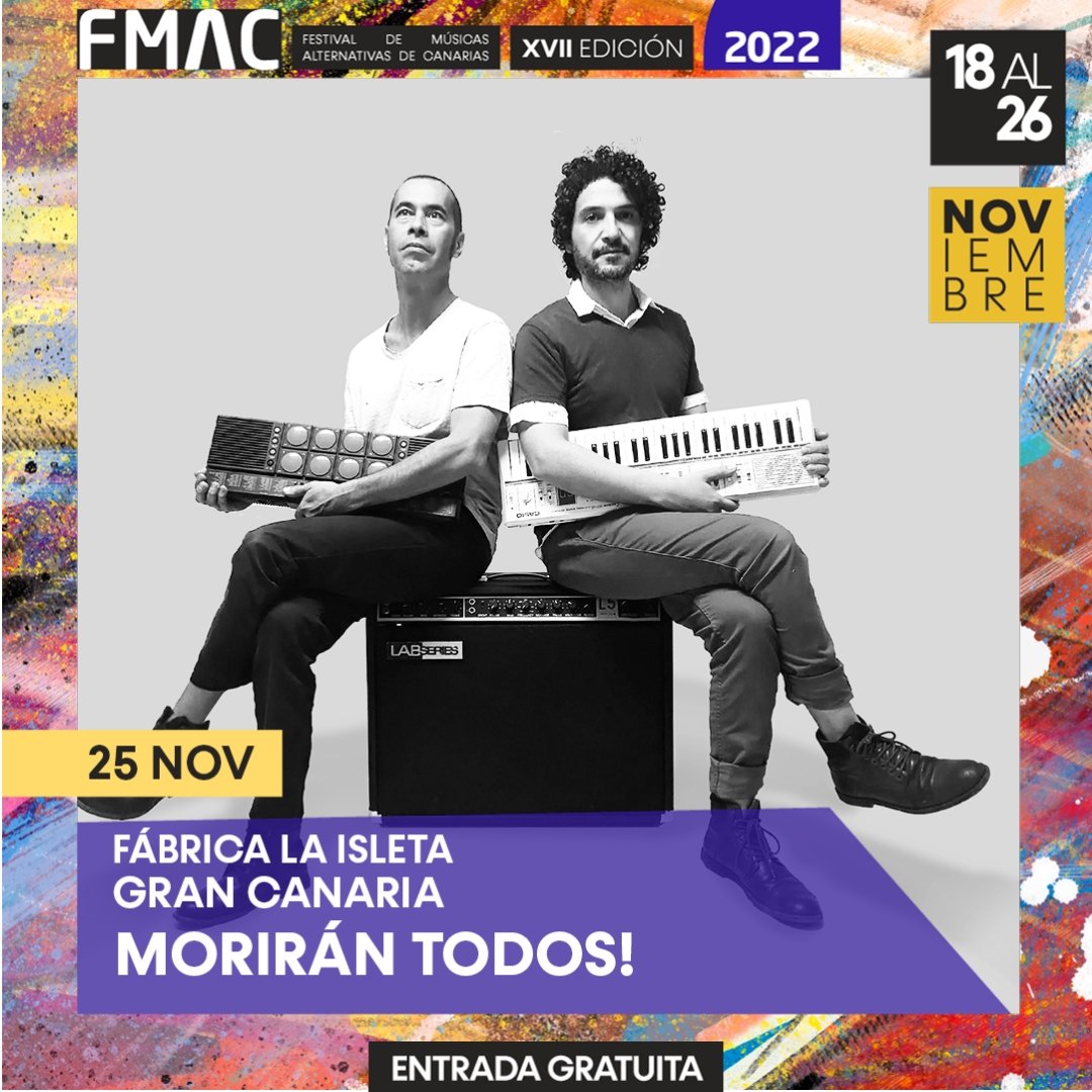 Es oficial!! MT! al @fmac_festival  2022
Estamos más que felices y agradecidos de cerrar el año asi 😄💥🎉🎉🎉❤️🤘🍻
Viernes 25 nov 22:00hs
En @fabricaisleta Las Palmas de Gran Canaria
Entrada libre hasta completar aforo.
Vamoslonnnn!!!!

#festival #musicas #alternativas #canaria