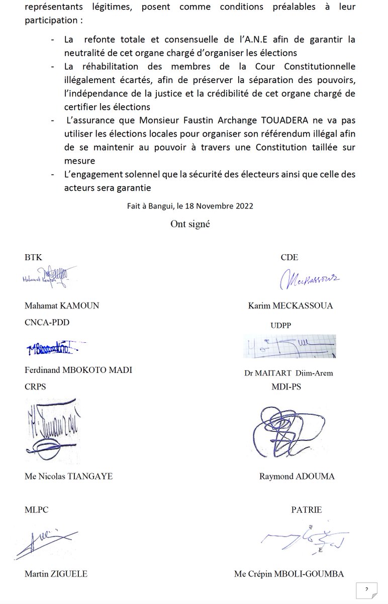 YogIabnj's tweet photo. #Rca🇨🇫| Elections locales : l'opposition démo demande la refonte de l'ANE, la réhabilitation des juges dela CC illégalement écartés, l'assurance des locales sans référendum illégal, des garanties de sécurité des électeurs & acteurs pô comme conditions de participation. #RcaDebout https://t.co/GitSgm3oua