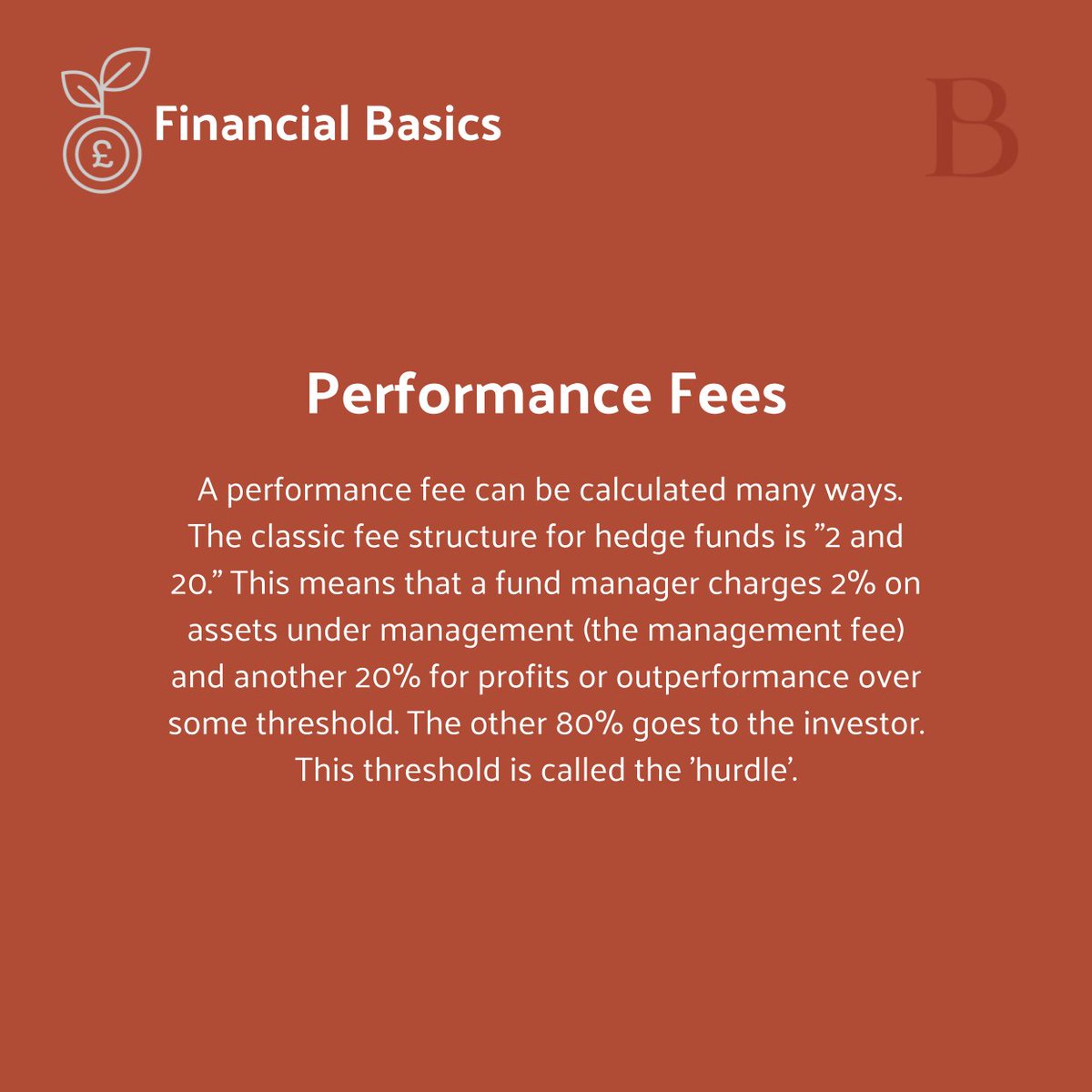 A #performance #fee is a payment made to an investment manager for generating positive returns. Performance fees align the #interests of fund managers and their #investors, and are an incentive for fund managers to generate positive returns.