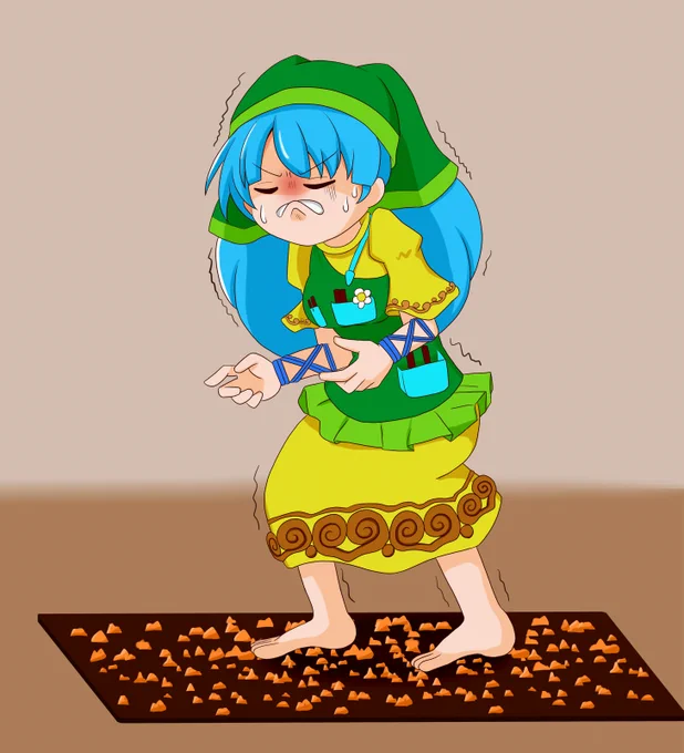 唐突に「足つぼマットの上に立つ埴安神袿姫」ってワードが脳内に浮かび上がったので。 