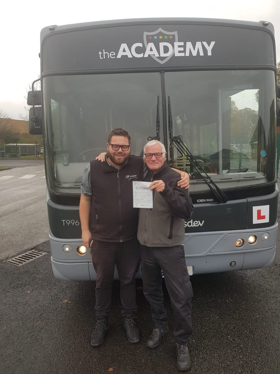 TheAcademyTalk's tweet photo. 🎉Well done to Michael who passed his practical driving test this week! He will be joining the family at @TeamPennine. A huge thank you to our instructor, Damian for getting him to this point. Keep a look out for Michael driving your bus soon!👏🥳 https://t.co/nqiZx6XBtd