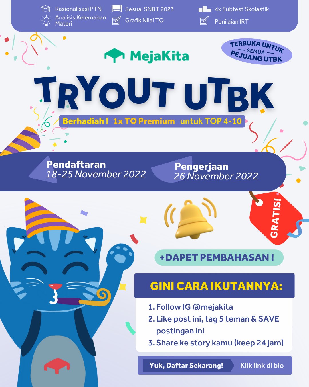 Kerjain to 4 sekarang on twitter tryout snbt utbk 2023 mejakita