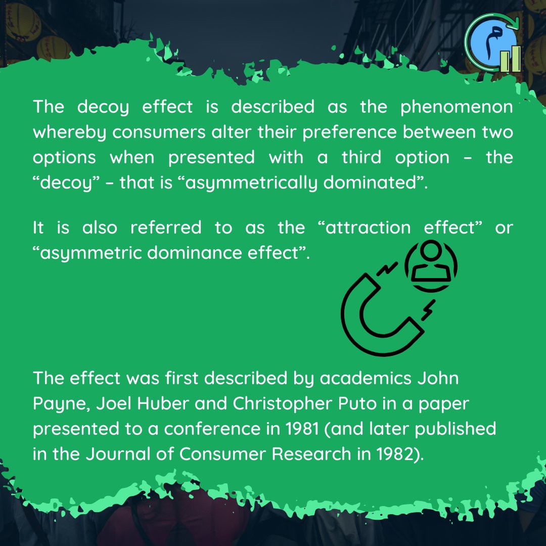 maashiyaat's tweet photo. The Decoy Effect ⚖️
.
✍️ Content by - Bushra Shahid
✨ Designed by - Syed Zayed Muneer
🎬 Edited by - Ammar Ahmad
.
#decoyeffect #economics #economy #maashiyaat #jmi #jamiamilliaislamia #economicdevelopment #consumerbehavior #priceaction #studentlife #collegelife https://t.co/my2LYRBOny