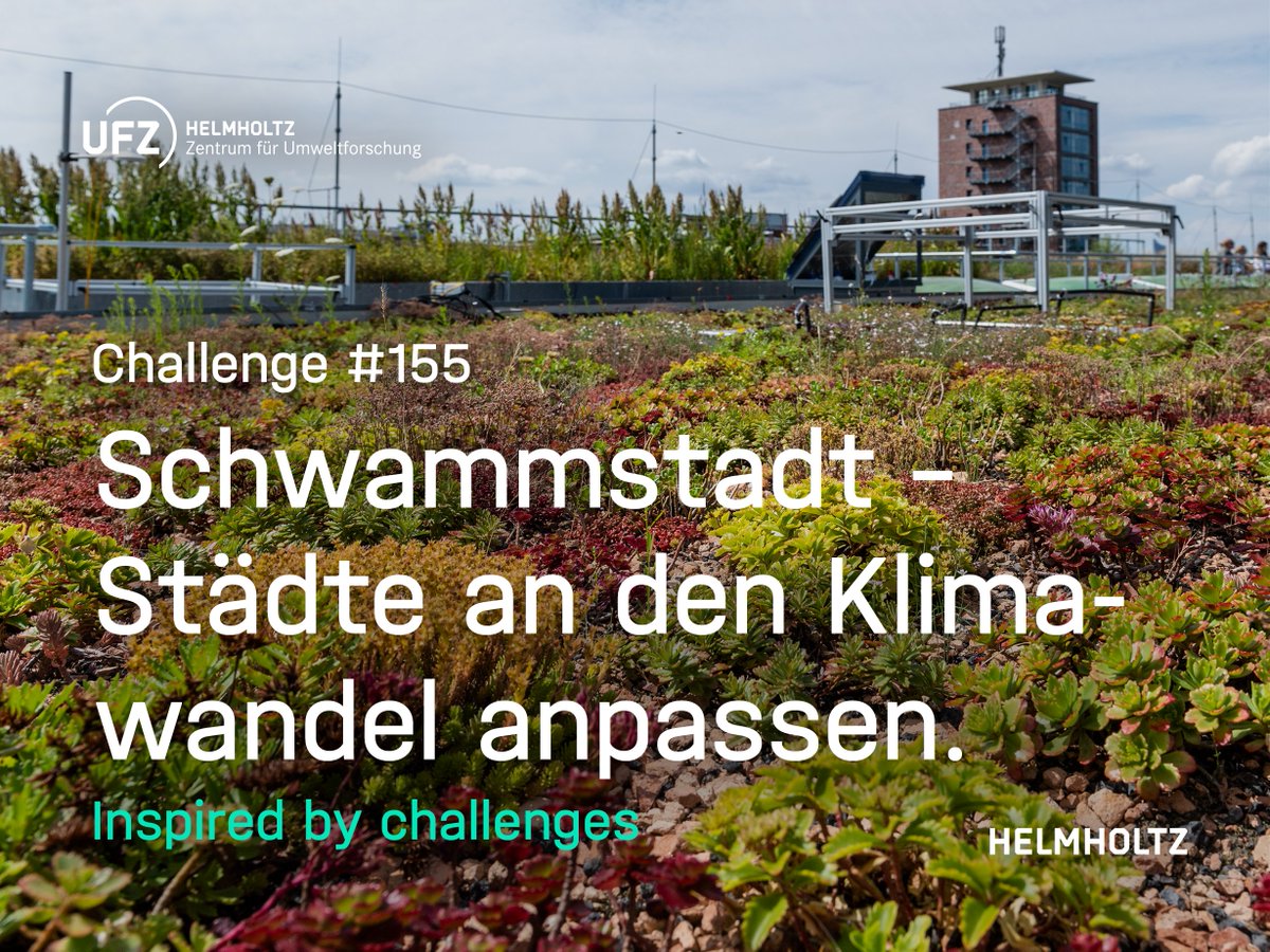 Challenge #155: Schwammstadt
Ob Flut oder #Dürre, es braucht ortsnahe und bedarfsorientierte Speicher- und Abgabekapazitäten. Darum forschen wir mit an der Schwammstadt und bringen unsere Expertise ein in der Planung von "Leipzig 416"
 
helmholtz.de/forschung/helm…