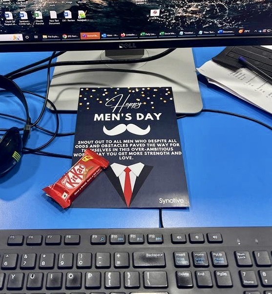 synotive's tweet photo. Happy International Men's Day 🎉

Shout out to all men who despite all odds and obstacles paved the way for themselves in this over-ambitious world. May you get more strength and love.

Thank you so much HR ma'am for the celebration!

#InternationalMensDay #mensday https://t.co/yAu7Zsw1RJ