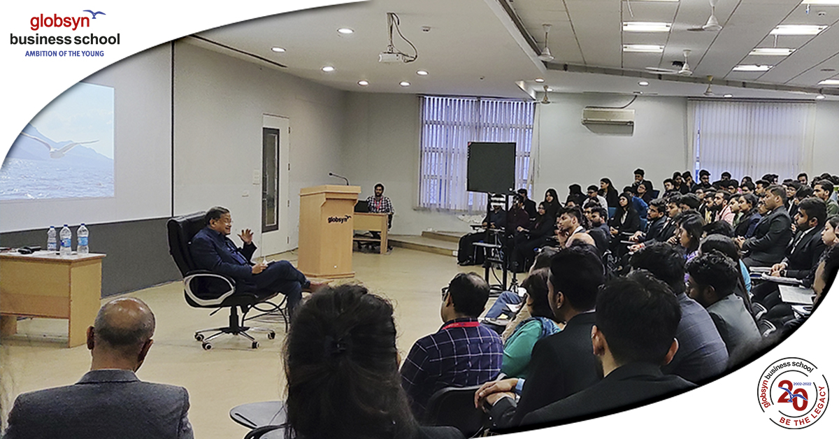 globsyn's tweet photo. In the recently held Learn &amp; Intern session, Mr. Bikram Dasgupta, Founder &amp; Executive Chairman, Globsyn Group, enamored the students of Batch 2022-24 with his words of wisdom on life, entrepreneurship and keeping aspirations.

#GBS #LearnandIntern  #YoungManagers https://t.co/fpoE6IDoGM