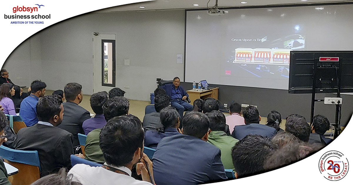 globsyn's tweet photo. In the recently held Learn &amp; Intern session, Mr. Bikram Dasgupta, Founder &amp; Executive Chairman, Globsyn Group, enamored the students of Batch 2022-24 with his words of wisdom on life, entrepreneurship and keeping aspirations.

#GBS #LearnandIntern  #YoungManagers https://t.co/fpoE6IDoGM