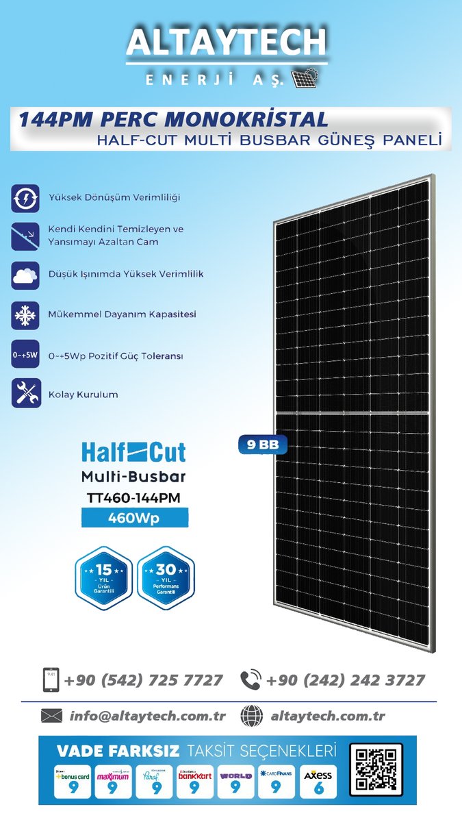Altaytech solar sistem ürünlerinin tedariğinde her zaman en uygun fiyat garantisi ile yanınızda... #güneşpaneli #solarpanel #güneşenerjisi #elektriküretimi #güneşenerjilisulama #solarwaterpumping #güneşpanelisulama #solarenergy #solarpower #powersolar #solar
