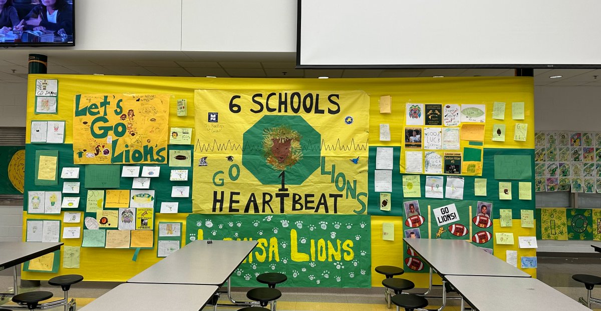 LCPSchools's tweet photo. WE ❤️LOVE❤️ OUR 🦁LIONS🦁!

Over the past week, our elementary and middle school students have spent time creating artwork to cheer on our Lions. We decided the best place to hang up the artwork would be right inside Louisa County High School to greet our Lions this morning! https://t.co/6toPyWjQhb