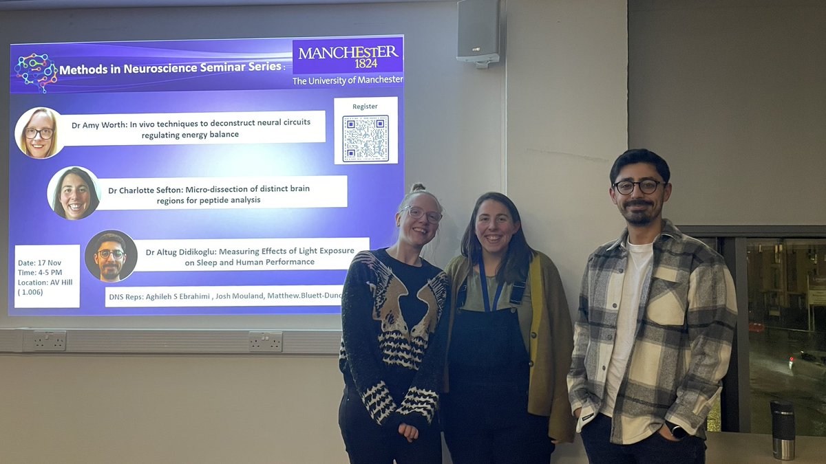 Aghileh S Ebrahimi (@aghilehe) on Twitter photo We had some fabulous talks from Amy, Charlotte and Altug at our Methods in Neuroscience seminar (<a href="/DNS_UOM/">Division of Neuroscience</a> !)
Thanks to our speakers and audience for making it! Looking forward to seeing you all on 15th December. We had some fabulous talks from Amy, Charlotte and Altug at our Methods in Neuroscience seminar (<a href="/DNS_UOM/">Division of Neuroscience</a> !)
Thanks to our speakers and audience for making it! Looking forward to seeing you all on 15th December.