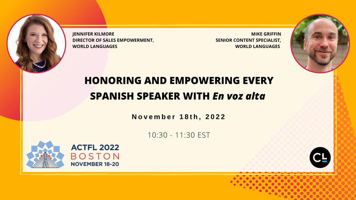 carnegielearn's tweet image. Let&apos;s live out loud! Learn how En voz alta empowers Spanish speakers and encourages meaningful cultural connections at this #ACTFL22 session. @actfl  #LanguageIsLimitless