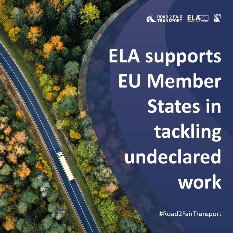 🔎#DYN one of ELA’s tasks is to support EU Member States in tackling undeclared work? 

Compliance to the rules in the #Roadtransport sector brings many benefits for drivers and operators⚖️

More 👉 ow.ly/SKsT50LCif5
#EULabourAuthority #Road2FairTransport