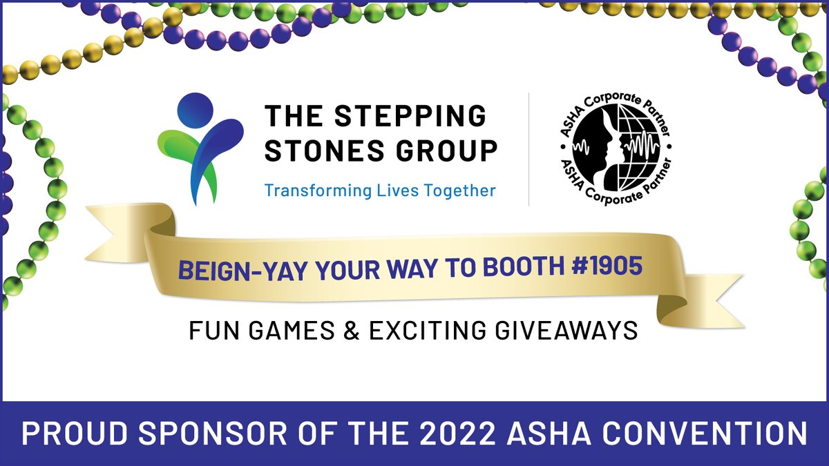 ASHAWeb's tweet photo. From @SSG_Careers: #SLPeeps #CFs #SLP2b – Begin-yay your way to booth 1905 during #ASHA22 for your chance to play fun games and win exciting giveaways! #ASHACorporatePartner https://t.co/NqqhjS27HV