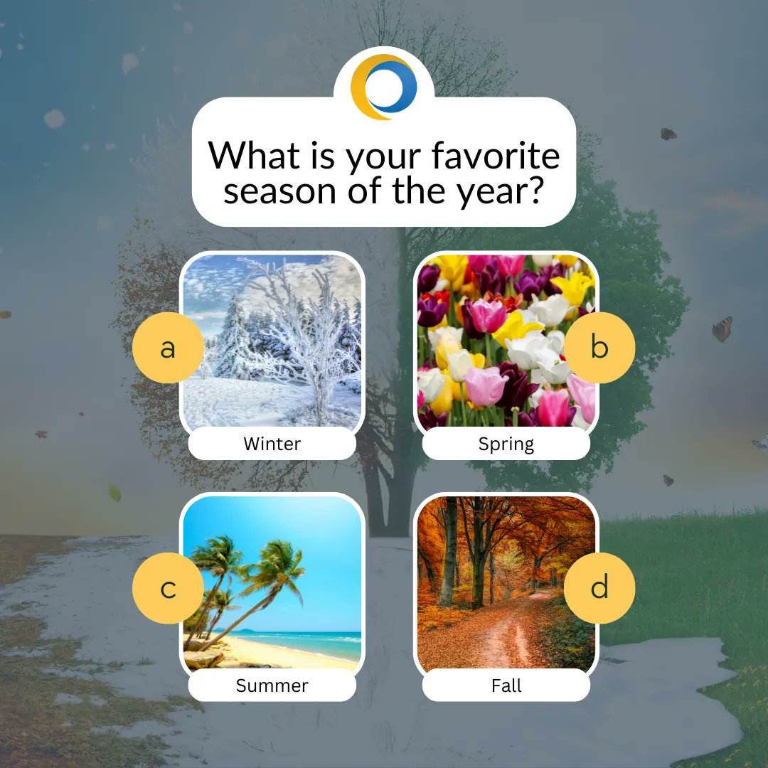 PacWorkplaces's tweet image. Happy Friday! What is your favorite season of the year? Comment down below!

#Poll #FourSeasons #WeMakeWorkBetter #WeCare #Coworking