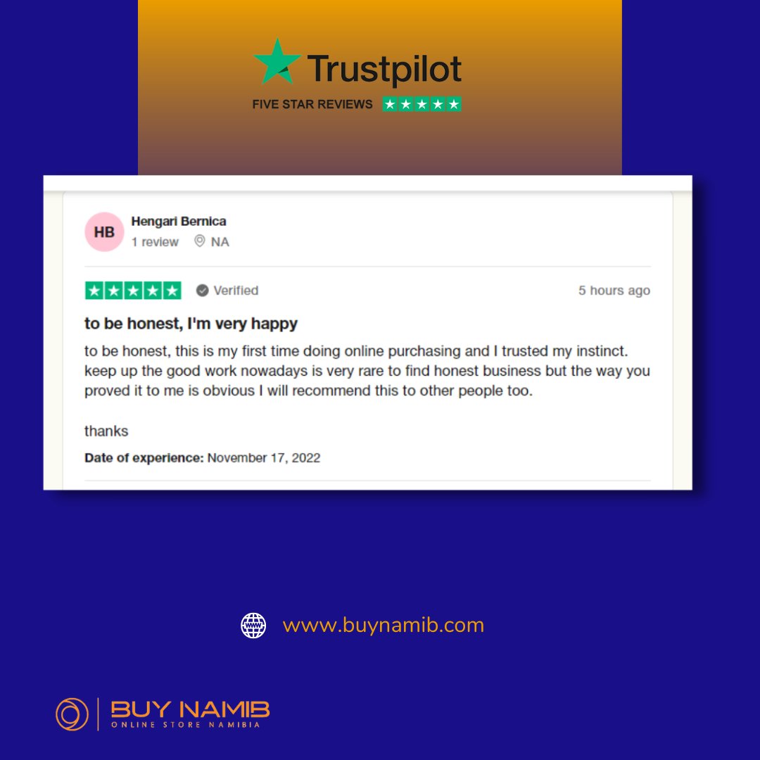 NamibiaStore's tweet image. Checkout some of our reviews 🤗
#onlinestore #Namibia #Onlinestorenamibia #buyonline #sellonline  #BuyNamib #onlineshopping #onlinestorenamibia #onlineshoppingnamibia #shopinoshiwambo #buyandsellnamibia