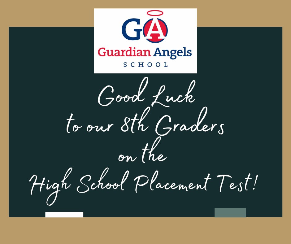GACincinnati's tweet photo. Best wishes to our 8th graders as they take the High School Placement Test (HSPT) this Saturday.  You got this! #gaisfamily https://t.co/Azs2pLo08P