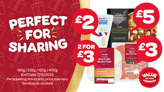 SPARintheUK's tweet image. Pick up these traditional cheeses, stone-baked pizzas, dips, and continental meat range for a comfortable night in.

#ValueOnYourDoorstep #PerfectForSharing
