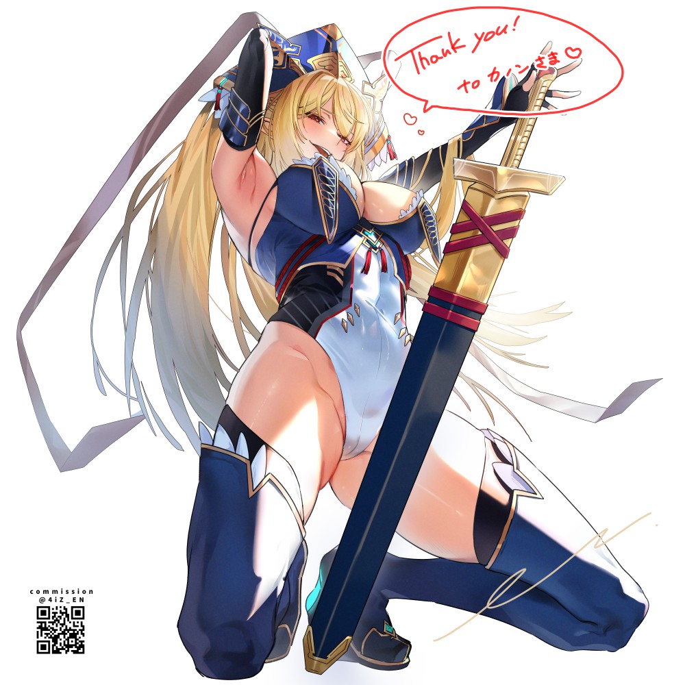 焔硝さま(@4iZ_EN)にSkebで依頼させていただいたうちの子⚔️
大胆に腋を見せつけるポーズに挑発的で艶めかしい表情の素晴らしさ!
むっちり肉感を強調するレオタードのフェティッシュな描写も実にイイ…
大変素敵なイラストをありがとうございました! 