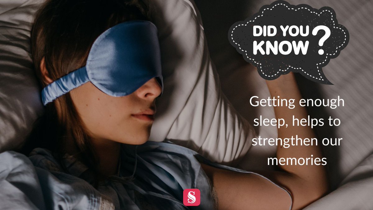 Get those ZZzzzz in!😴It'll help your memory work more effectively! #wellbeing #sleep #memories