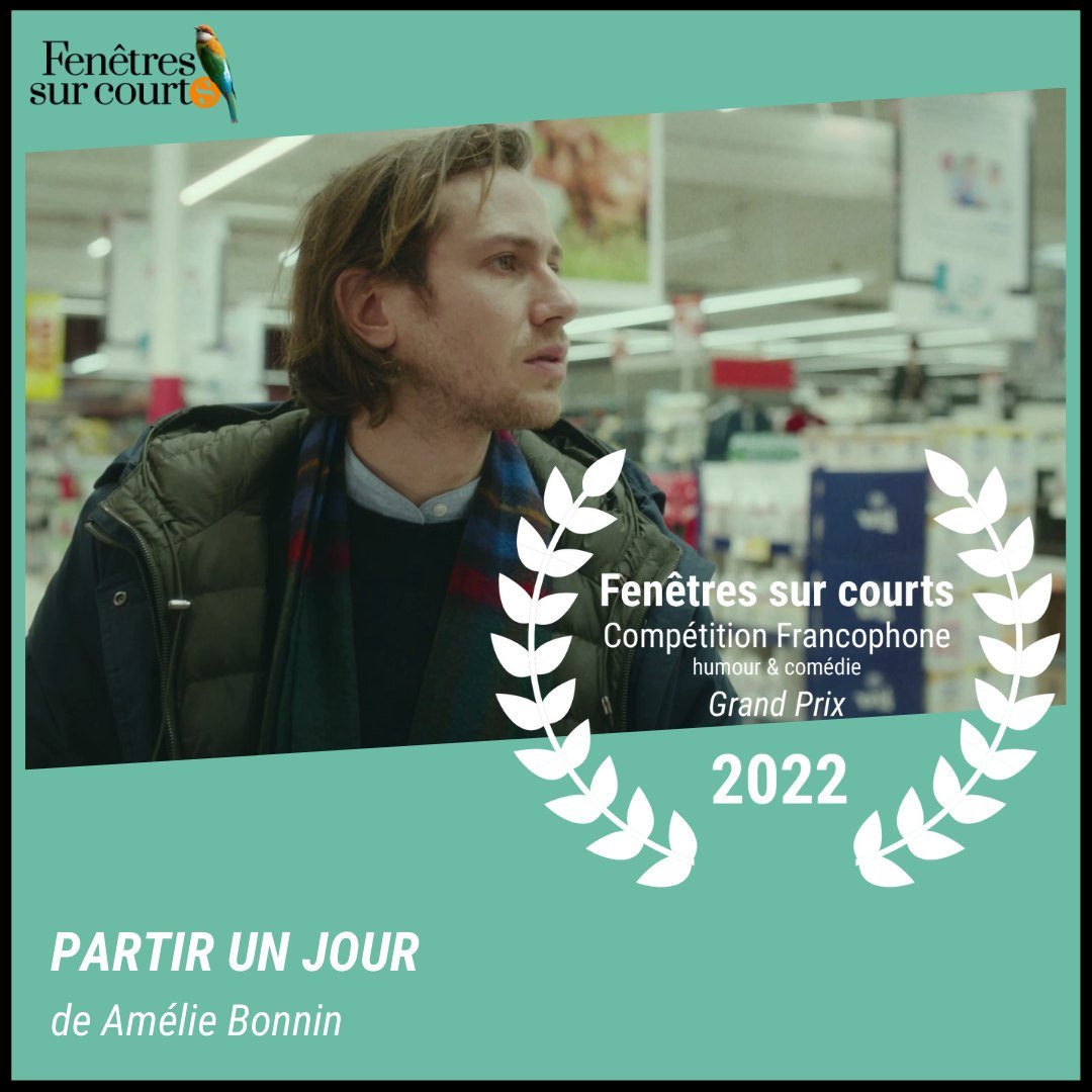🫅 Grand Prix du Jury pour #PartirUnJour d'#AmelieBonnin à #FenetresSurCourts 💥

🥰 1 000 mercis au festival et au jury, et bravos renouvelés à toute l'équipe !

@assoplan9 #CourtMetrage @Les_Cesar #Cinema #BastienBouillon <a href="/juliettearmanet/">Juliette Armanet</a> #JulietteArmanet