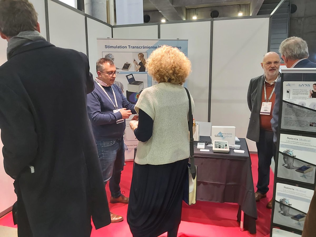 SoterixMedical's tweet photo. Our team still on hand at the SFETD Congress of Pain.
Visit Booth 11 for a demo of conventional, high-defintion, remote tDCS, and related neurotargeting software #tDCS #HDtDCS #neurotargeting #brainstim #neuromodulation #HDExplore #HDTargets https://t.co/T6wdUgchYt