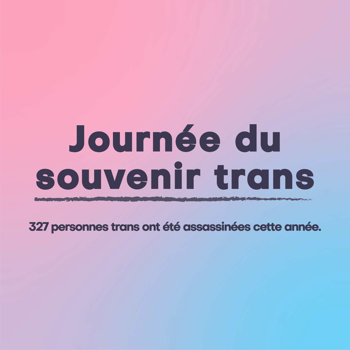 95% de ces victimes étaient des femmes trans.
48% étaient des travailleur·ses du sexe.
65% étaient des personnes racisées.
36% des victimes européennes étaient des personnes migrant·es.

Fais tourner ces chiffres. #TDOR #TDOR2022

Source : @TransRespect