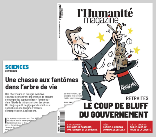 Thanks to l'#Humanité_magazine for this double page (in french) on #ghosts and their impact for the study of gene flow!!! 

It's really nice to see the PhD work of @theotreecou at 
<a href="/LbbeLyon/">LBBELyon</a> (with Eric Tannier and myself) being so well covered by mainstream medias!