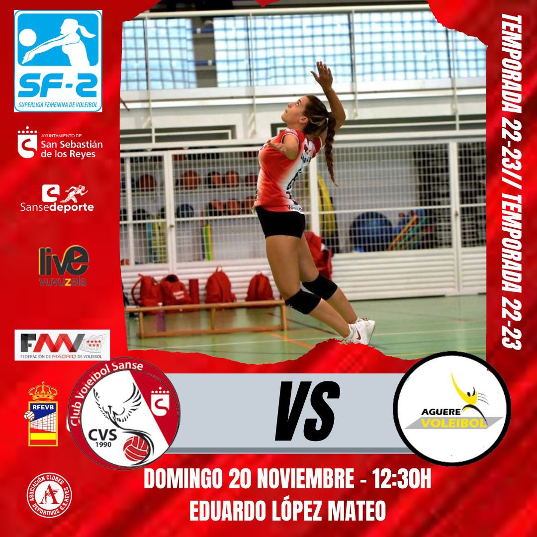 voleysanse's tweet photo. 🏐VOLEY SANSE LIVE VUVUZELA VS Fedes Ascensores La Laguna
📆Domingo 20 noviembre
🕑12:30 H
🏟️Eduardo López Mateo
🎥 Retransmisión por YouTube:
https://t.co/9eOkw9nbkN
#CvStadium #CvS #JugamosEnCasa #Sf2
#Temporada22-23 https://t.co/bPpOP8T1dr