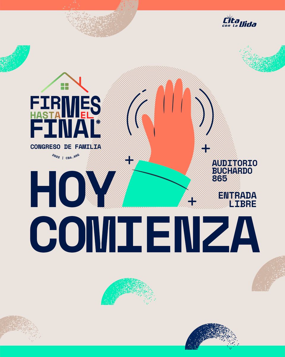 ¡HOY COMIENZA EL CONGRESO DE LA FAMILIA!👨‍👩‍👧‍👦✨

Te esperamos a las 20:00hs, tendremos la fiesta de apertura y disfrutaremos de la primer Plenaria ⛪️🤩

¿Ya estás listo? Contanos con quién vas a disfrutar estos días 👇🏻
#citaconlavida #iglesia #iglesiadelafamilia #congresodelafamilia