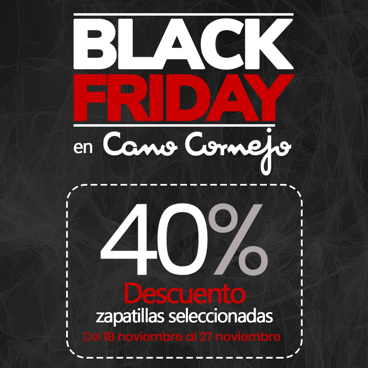CanoCornejoShop's tweet photo. Aprovecha nuestro BLACK FRIDAY con un 40% de descuento en zapatillas seleccionadas.
https://t.co/4V24l5sKr1 https://t.co/e5nre6uh7i