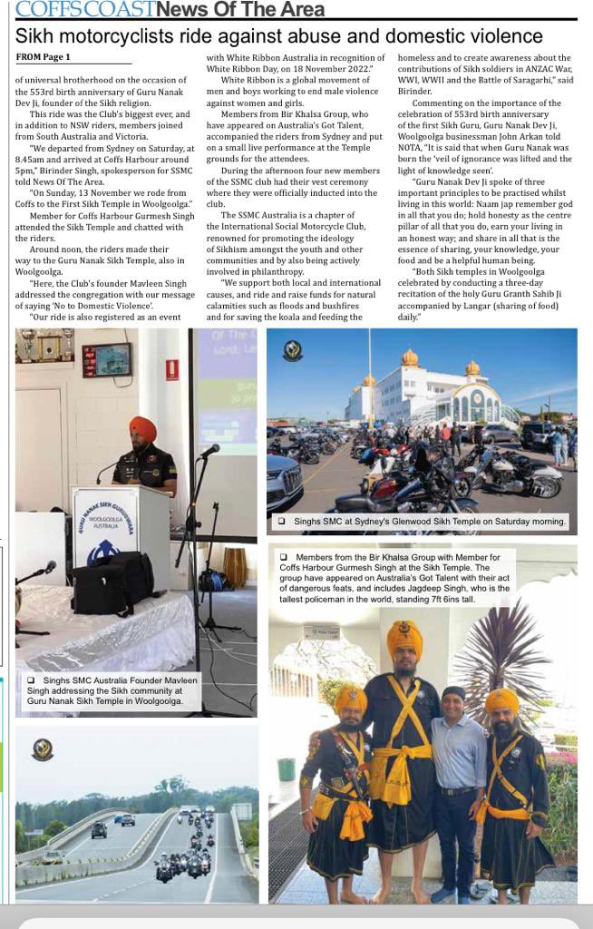 McSinghs's tweet photo. Singhs Social Motorcycle Club Australia, Riding from Glenwood to Woolgoolga against Domestic Violence. 
1200 Kms
28 Riders
11 Cars
A convoy of 68 Volunteers embarking on this journey for their Club.
@WhiteRibbonAust @AusHumanRights #Freedom #ridefree #singhs https://t.co/dA4P0hreI8