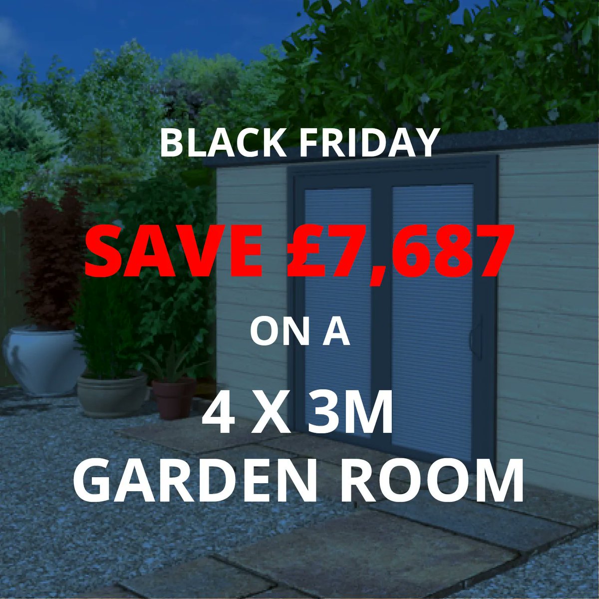 Just one week until our #gardenroom #BlackFridaydeal goes live! We are offering 12 lucky customers the chance to save over £7,600 on a 4 x 3m #gardenroom. Take a look at all the details: buff.ly/3fRpCjD #gardenoffice