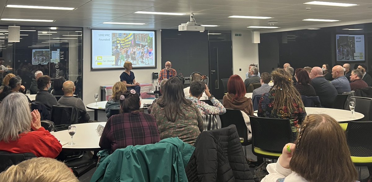 AgentMarket_X's tweet photo. Huge thanks @Claire_Ebrey &amp; @PrideInLeaders for last night’s audience with equality campaigner, Stephen Whittle, as part of Trans Awareness Week. It was an honest, inspiring, &amp; enlightening session.

By talking, listening &amp; respecting each other we can drive positive change 🏳️‍⚧️ https://t.co/bUYxfOBA6Z