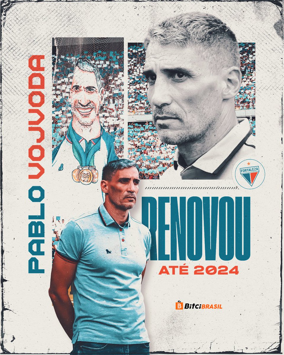 ELE FICA! 🔵🔴⚪️

O @fortalezaec anunciou a renovação de contrato com Juan Pablo Vojvoda. O treinador argentino, bicampeão cearense invicto, campeão invicto do Nordeste e classificado para Libertadores 2023, seguirá no comando do Leão do Pici.