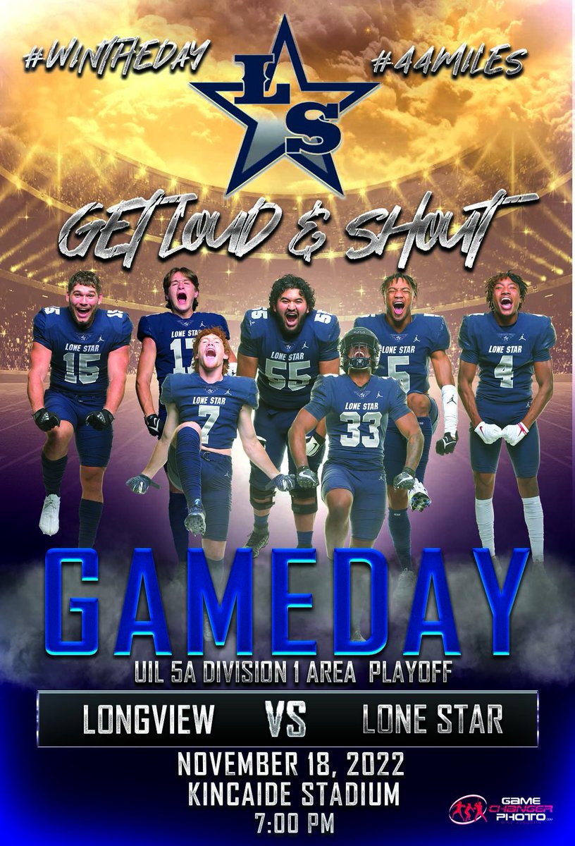 gamechangerfoto's tweet image. RANGER NATION - IT&apos;S PLAYOFF GAME DAY!
@LSHSRangers @LSHSstudsec @LSHS_FBRecruits
@CoachJRayburn @LSHSBroadcast
@LSHSRangerettes @LoneStarHSCheer
@LSHSCheerNation @LSFNBoosters
#WinTheDay #Family #44Miles R/T!!