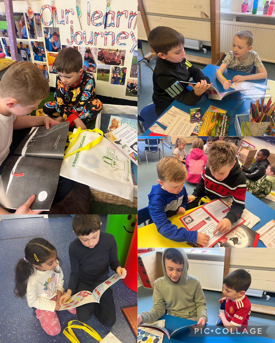 Thank you to our Primary 7s who delivered our 2s and 3s with some exciting goodie bags this morning! They took time to go through them with and read stories! #readwritecount #worldbookweek #responsiblecitizens