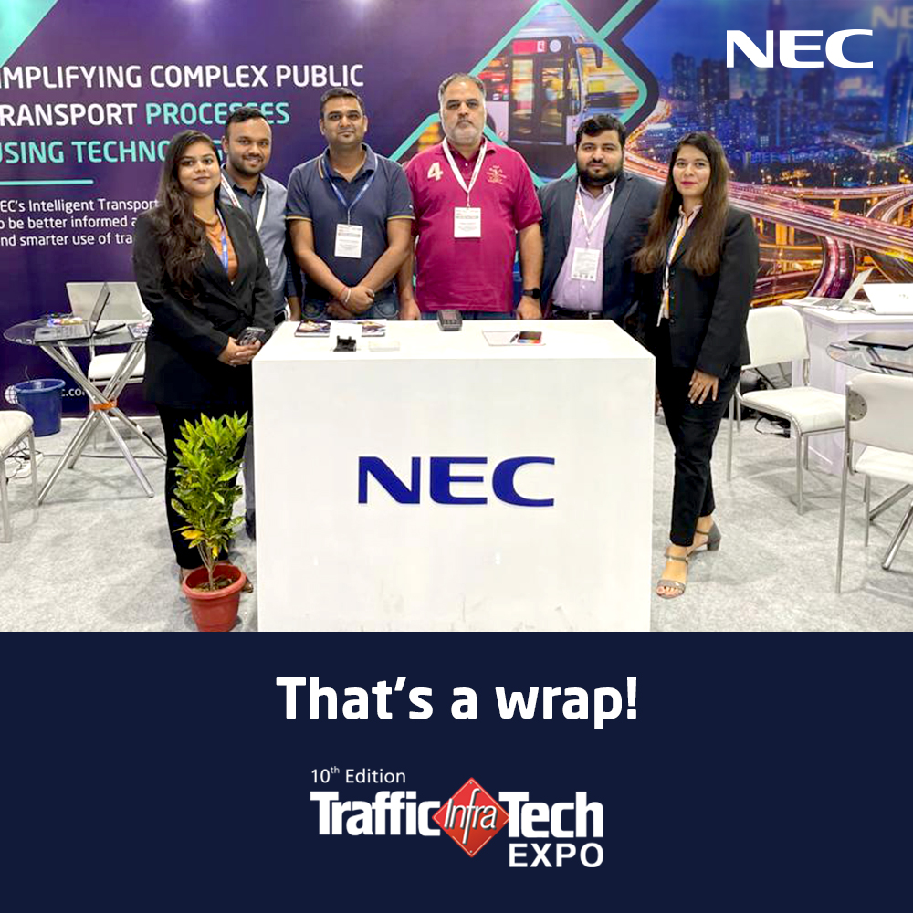 nec_india's tweet photo. Last day at #TrafficInfraTech Expo
With visitors marveling at our exclusive solutions while interacting with our team, TrafficInfraTech Expo turned out to be a great success. Thank you to all visitors and members who visited our booth and engaged with our innovative products. https://t.co/WPPjZgt6LL