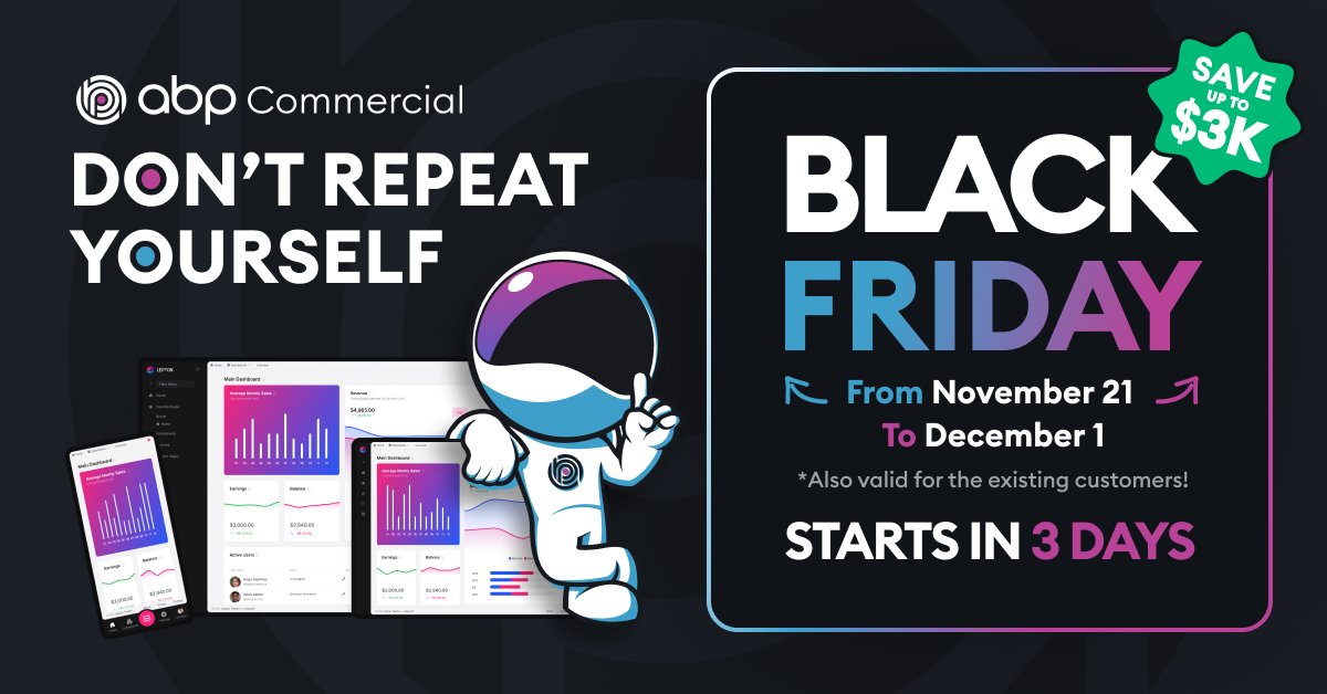 abpcommercial's tweet image. BIGGEST DISCOUNT OF THE YEAR IS COMING!
⏰ Countdown has began for the BLACK FRIDAY!
Be ready on November 21-December 1, 2022 to save up to $3K on your ABP Commercial Purchases!
#blackfriday #abpcommercial #abpplatform