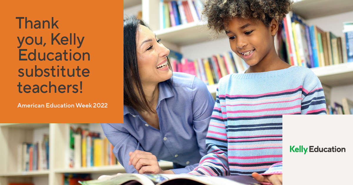 Today is Substitute Educators Day––and Kelly Education is proud of the difference our educators are making in classrooms across the U.S. Thank you for your commitment to excellence in educating our youth.