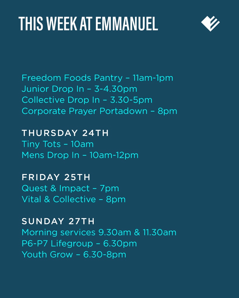 Here's what's happening this week at Emmanuel!