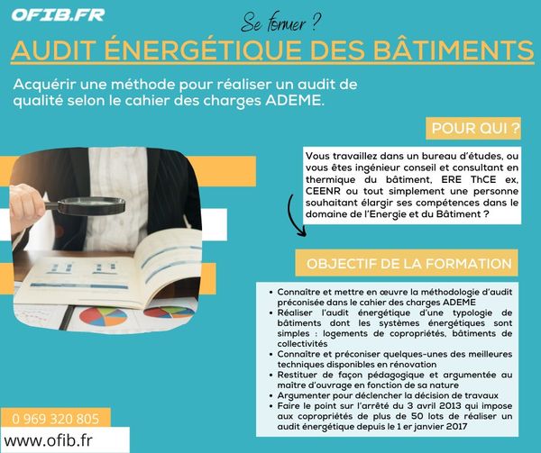 OFIB_Formation's tweet image. Acquérir la bonne méthode pour réaliser un audit énergétique de qualité, avec OFIB 👇🏻

bit.ly/3UNDECd

#auditénergétique #audit #immobilier #batiment
